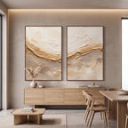 Quadro Decorativo Relevo de Areia - Dupla
