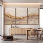 Quadro Decorativo Relevo de Areia - Trio