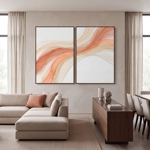 Quadro Decorativo Brisa Coral - Dupla