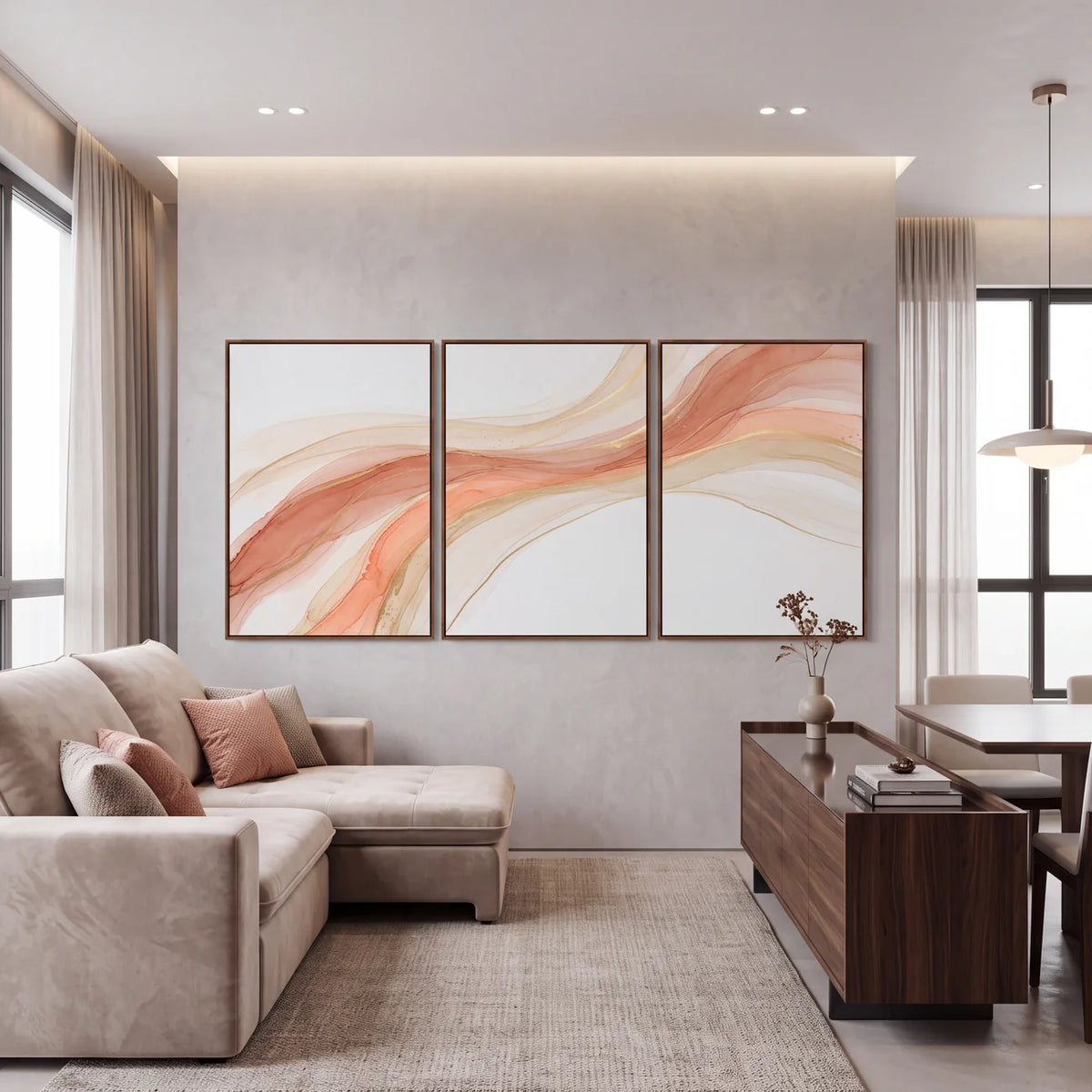 Quadro Decorativo Brisa Coral - Trio