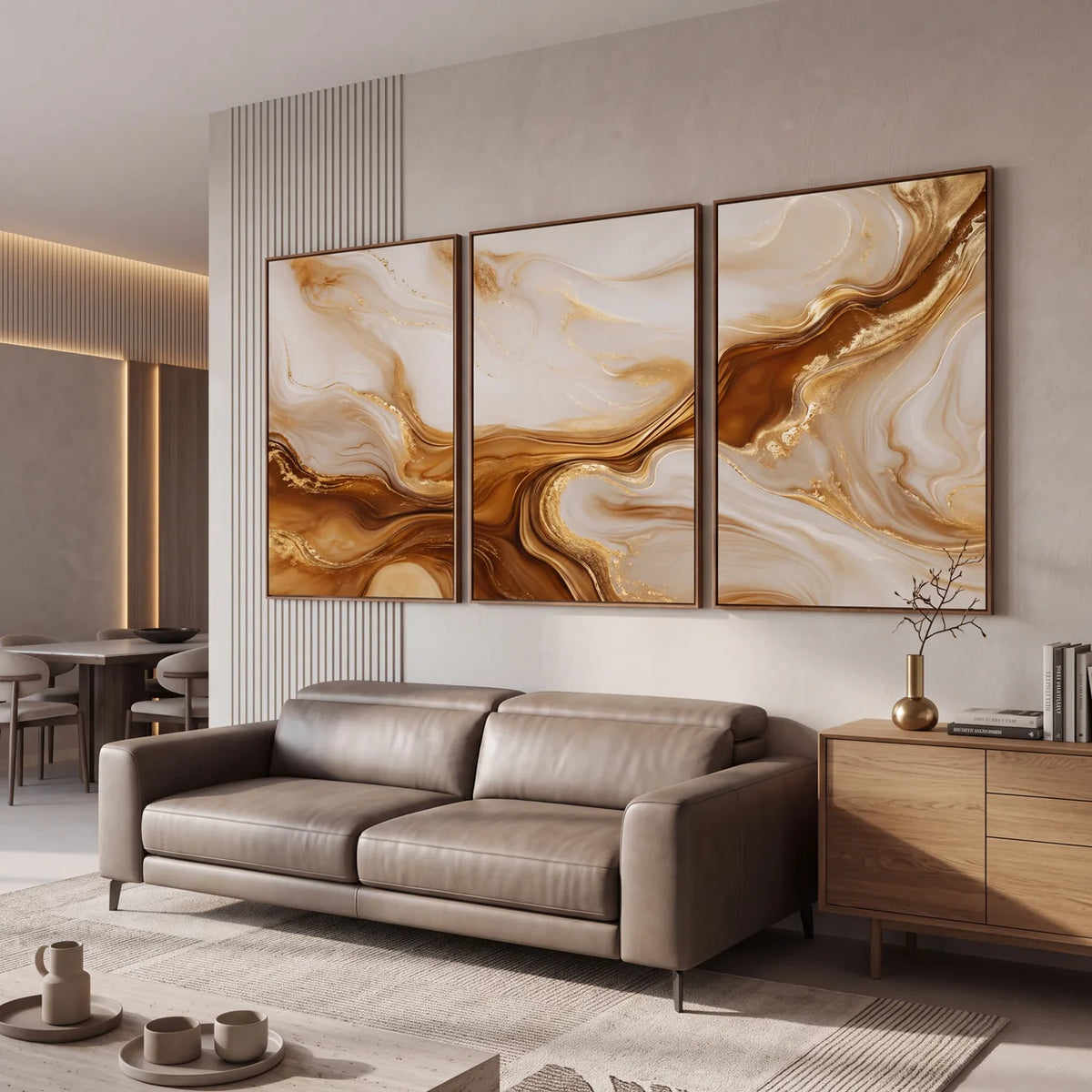 Quadro Decorativo Mármore Imperial - Trio