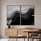 Quadro Decorativo Maré de Ônix - Dupla