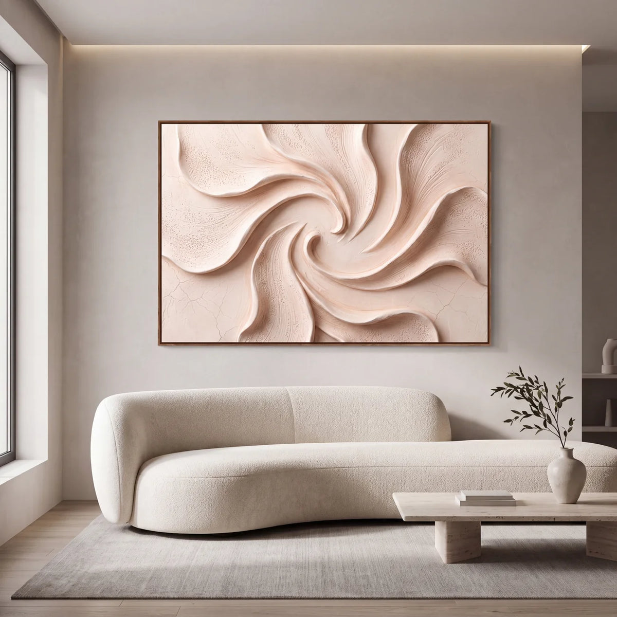 Quadro Decorativo Vórtice de Marfim - 1 Peça