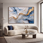 Quadro Decorativo Correnteza Azul - 1 Peça