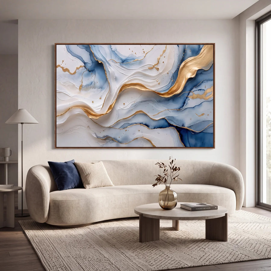 Quadro Decorativo Correnteza Azul