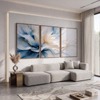 Quadro Decorativo Flor de Safira - Trio