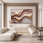 Quadro Decorativo Ondas de Cacau - 1 Peça