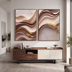 Quadro Decorativo Ondas de Cacau - Dupla