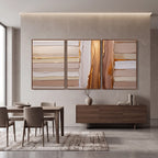 Quadro Decorativo Colunas de Âmbar - Trio