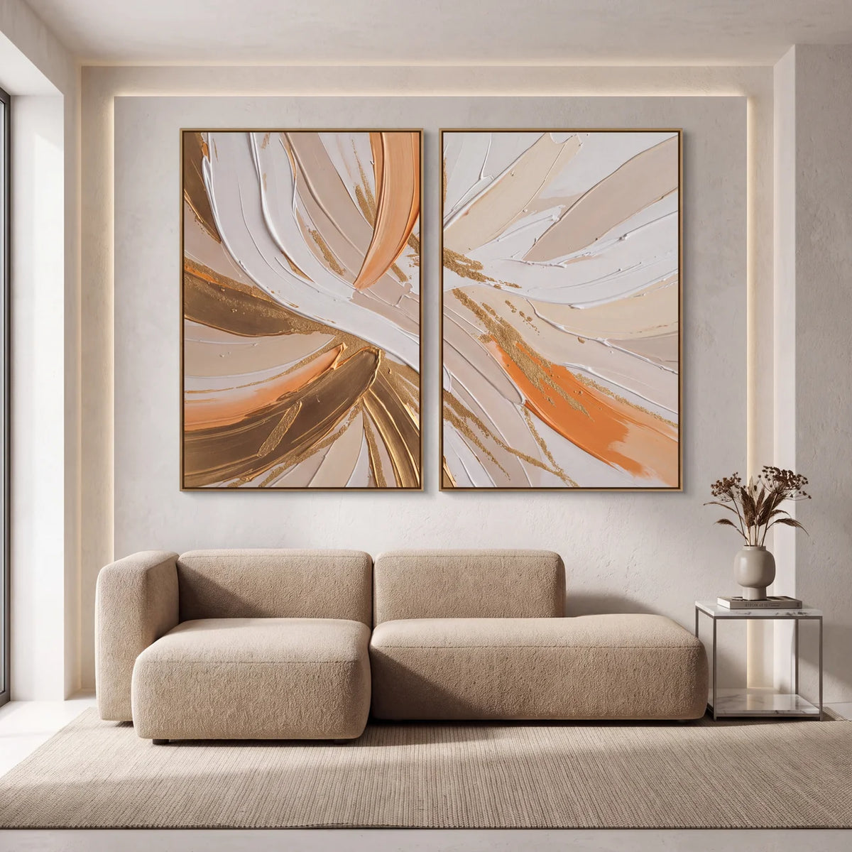 Quadro Decorativo Vento Terracota - Dupla