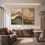 Quadro Decorativo Horizonte Oliva - Dupla