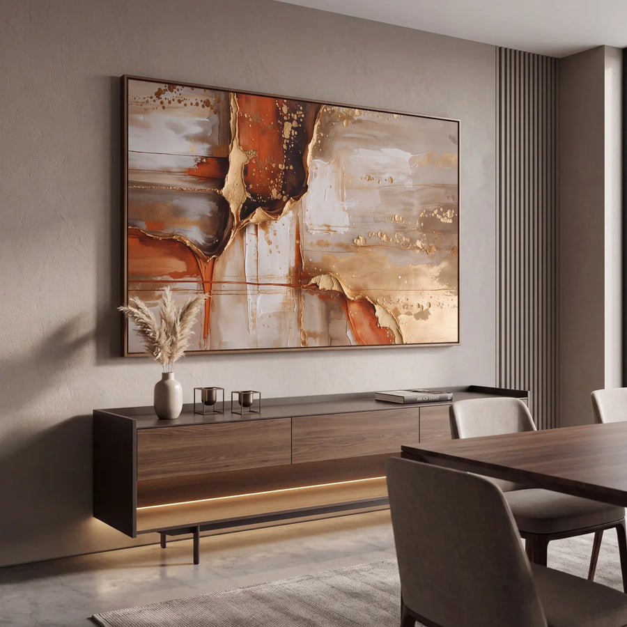 Quadro Decorativo Fragmentos de Cobre