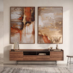 Quadro Decorativo Fragmentos de Cobre - Dupla