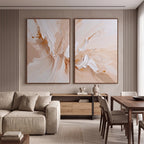 Quadro Decorativo Voo de Marfim - Dupla