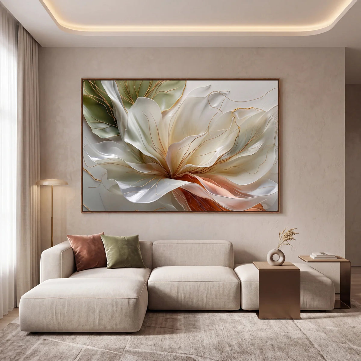 Quadro Decorativo Magnólia de Marfim - 1 Peça