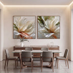 Quadro Decorativo Magnólia de Marfim - Dupla
