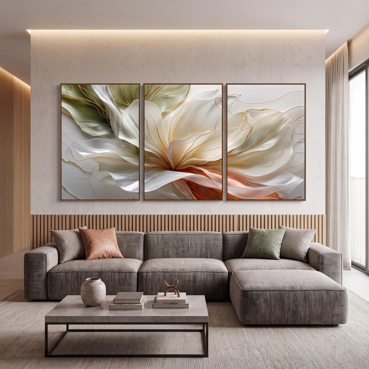 Quadro Decorativo Magnólia de Marfim - Trio