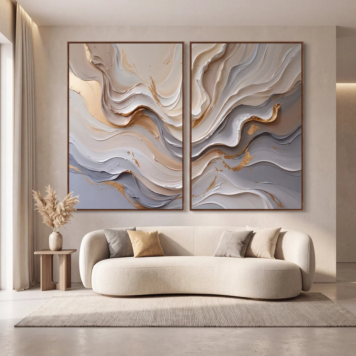 Quadro Decorativo Véu de Marfim - Dupla