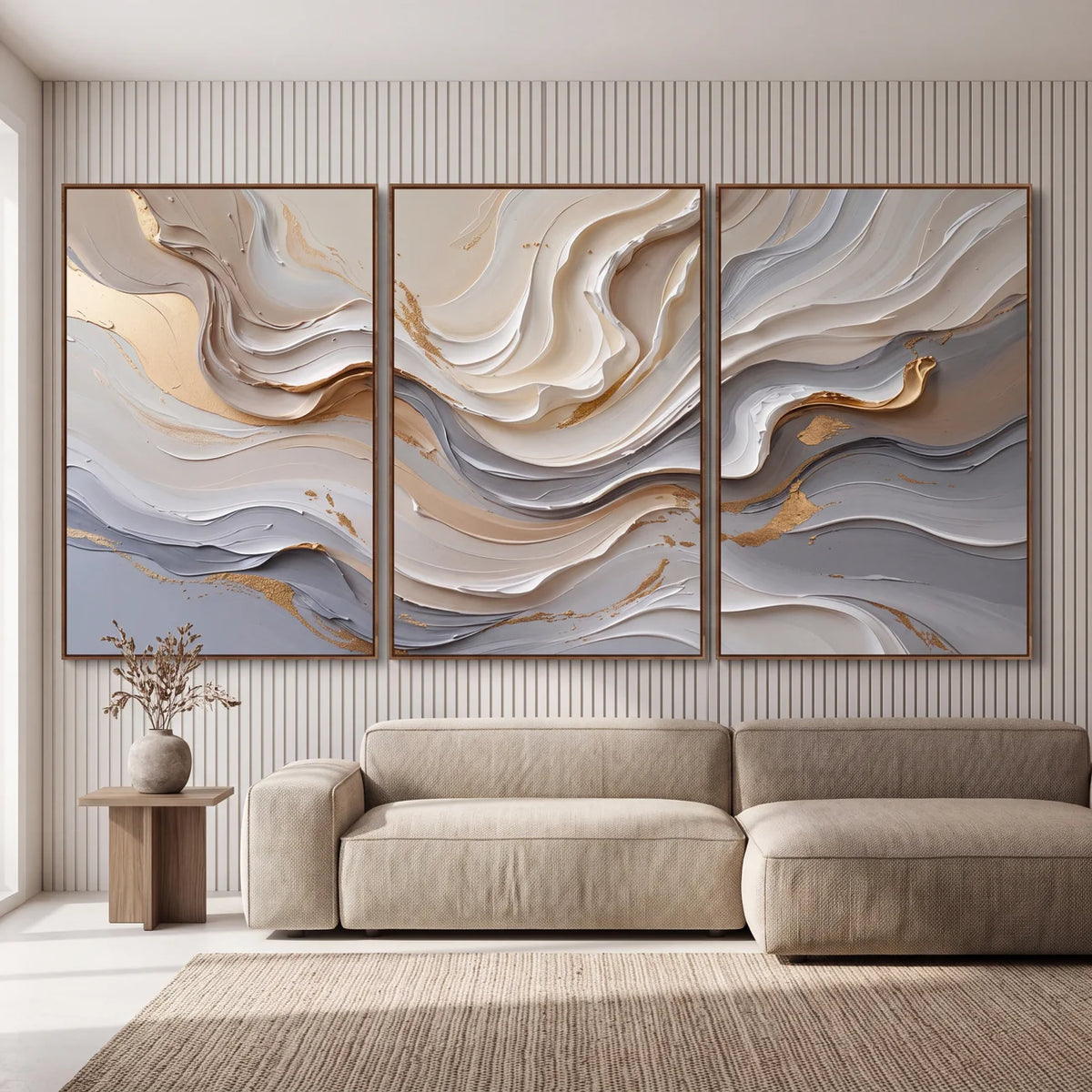 Quadro Decorativo Véu de Marfim - Trio