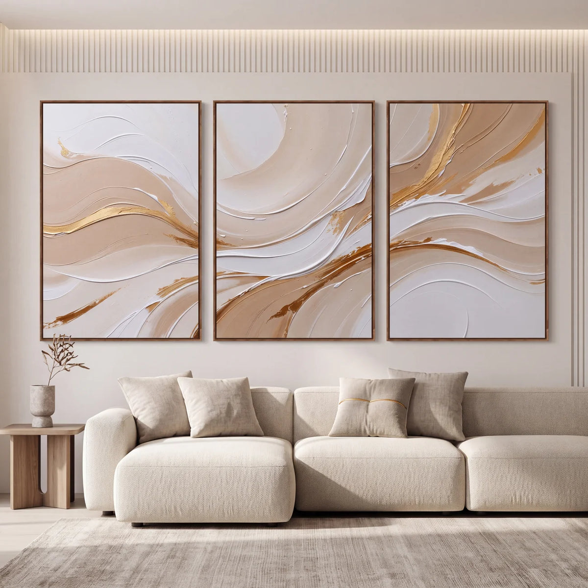 Quadro Decorativo Linhas de Champagne - Trio