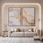 Quadro Decorativo Pedra de Alabastro - Dupla