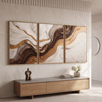 Quadro Decorativo Veios de Nogueira - Trio
