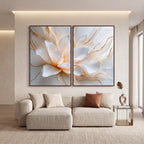 Quadro Decorativo Flor de Alabastro - Dupla