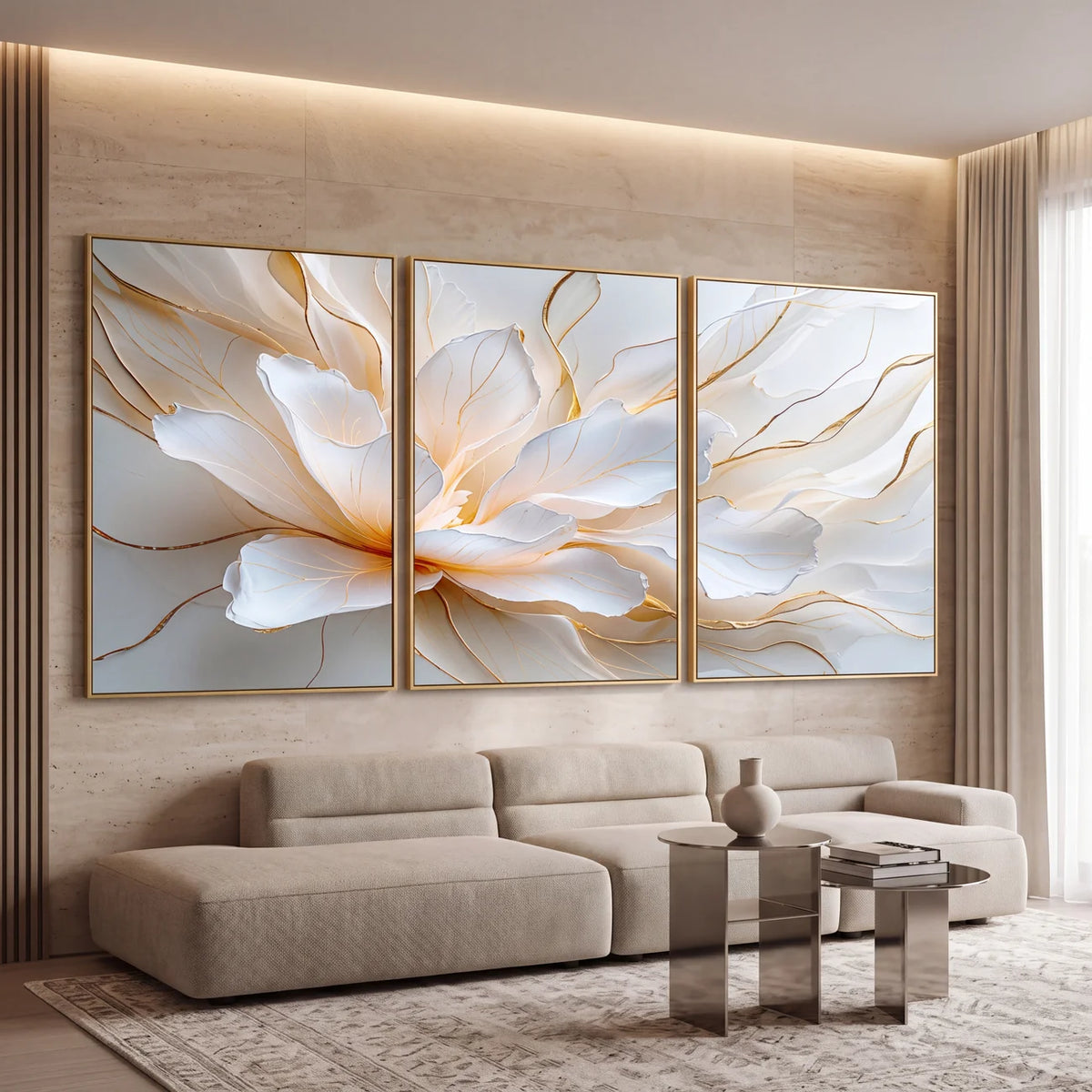 Quadro Decorativo Flor de Alabastro - Trio