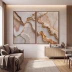 Quadro Decorativo Névoa Rosé - Dupla