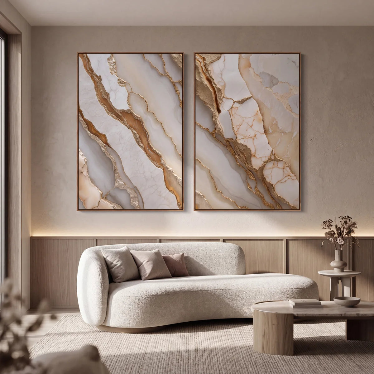 Quadro Decorativo Lua de Taupe - Dupla