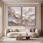 Quadro Decorativo Ramo de Linho - Dupla