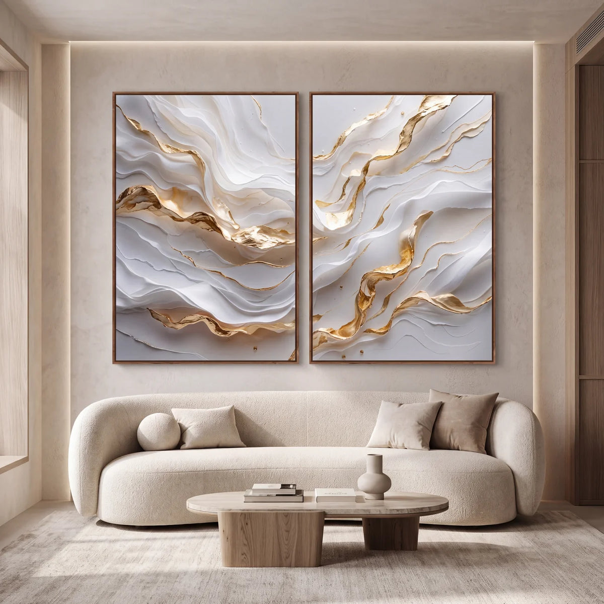Quadro Decorativo Ramo de Linho - Dupla