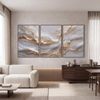 Quadro Decorativo Ramo de Linho - Trio