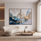 Quadro Decorativo Folhas de Areia - Dupla