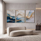 Quadro Decorativo Folhas de Areia - Trio