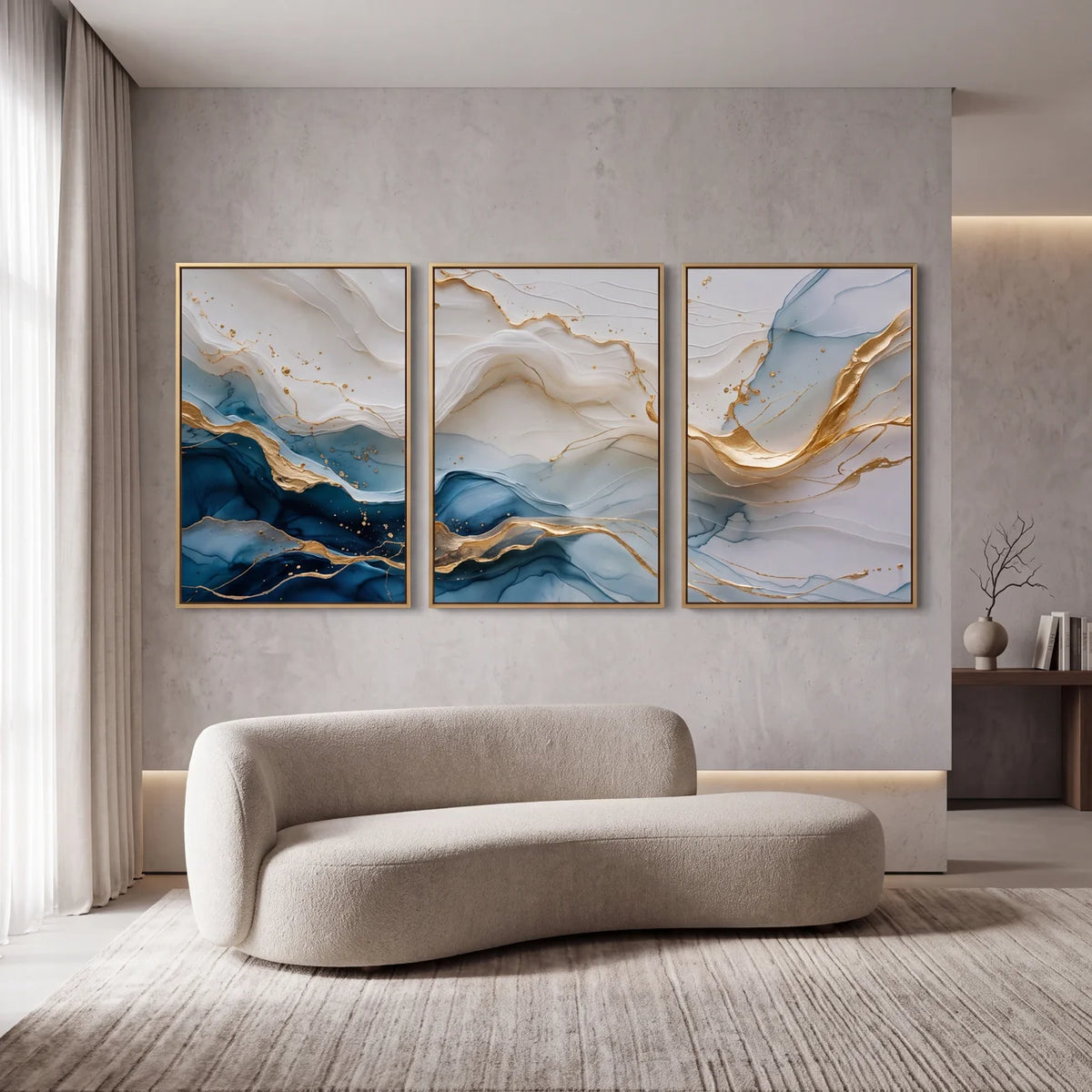 Quadro Decorativo Folhas de Areia - Trio