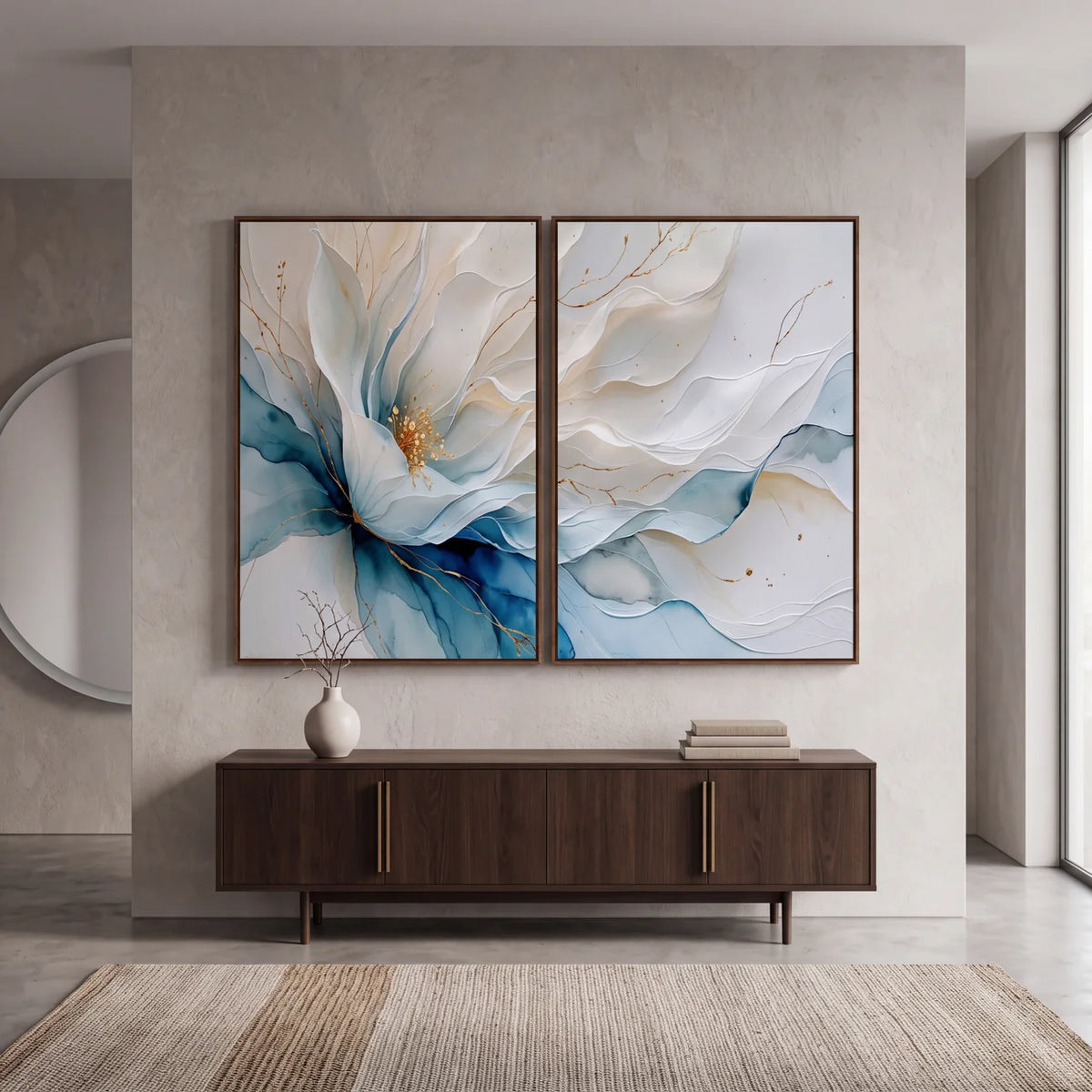Quadro Decorativo Folhas de Bronze - Dupla