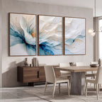 Quadro Decorativo Folhas de Bronze - Trio