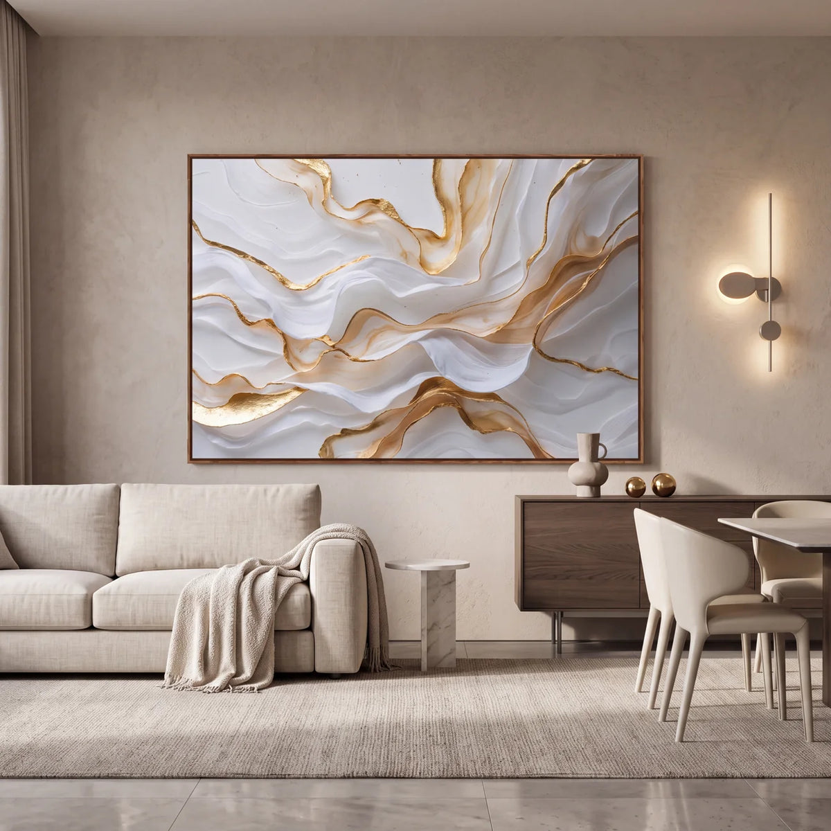 Quadro Decorativo Estratos de Areia - 1 Peça