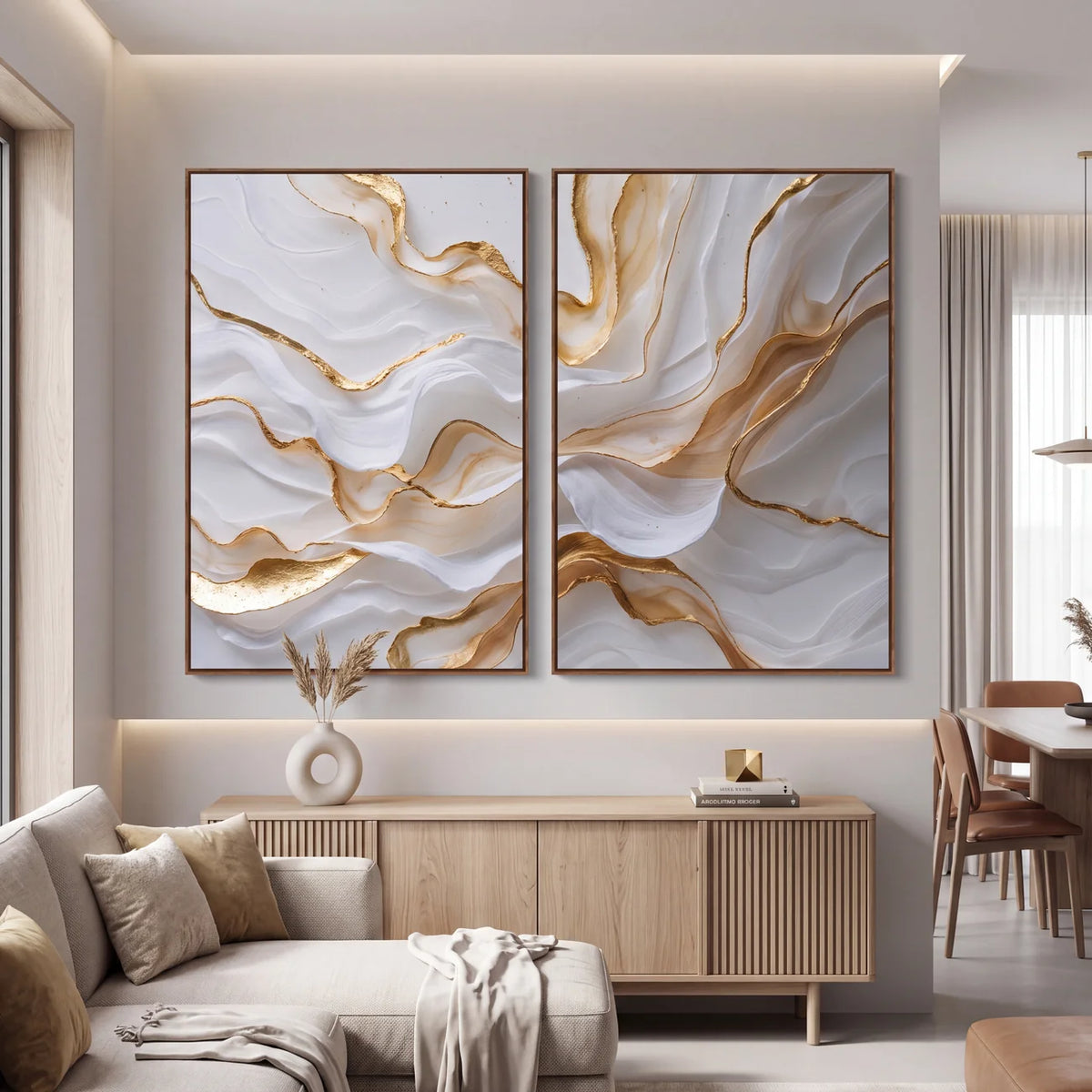 Quadro Decorativo Estratos de Areia - Dupla