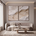 Quadro Decorativo Pedra de Cacau - Dupla