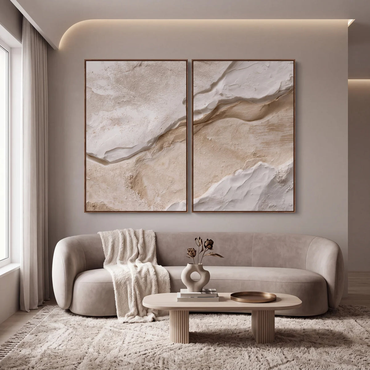 Quadro Decorativo Pedra de Cacau - Dupla