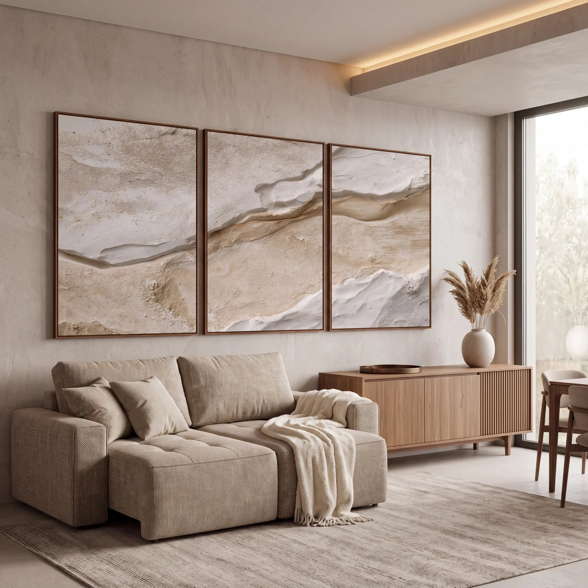 Quadro Decorativo Pedra de Cacau - Trio