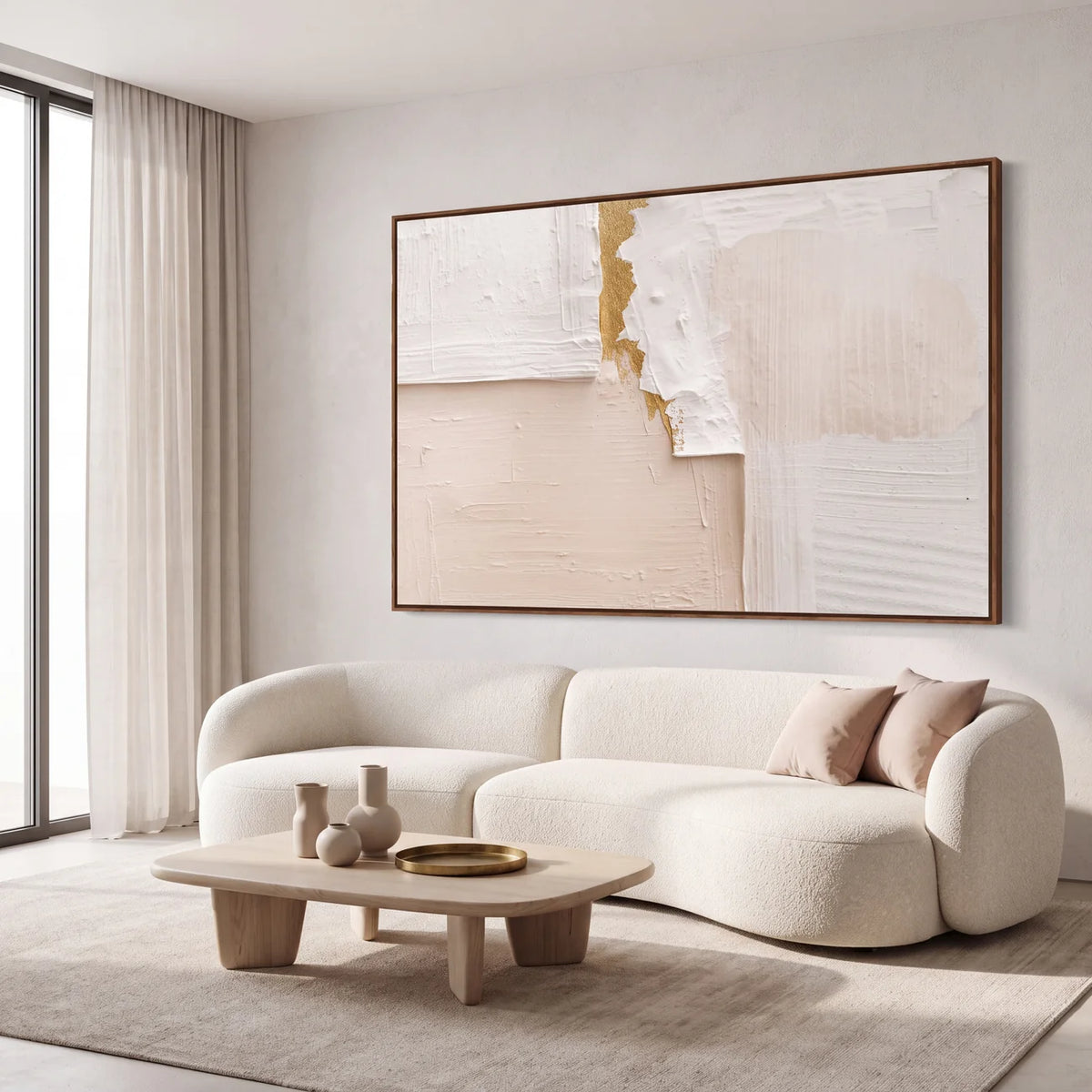 Quadro Decorativo Formas Terracota - 1 Peça