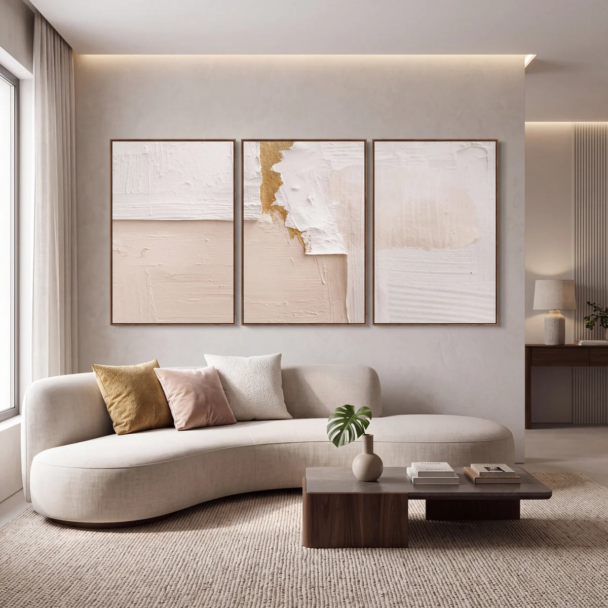 Quadro Decorativo Formas Terracota - Trio