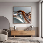 Quadro Decorativo Ondas Metálicas