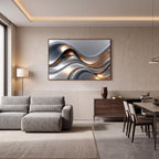 Quadro Decorativo Fluxo Metálico