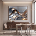Quadro Decorativo Fluxo Metálico