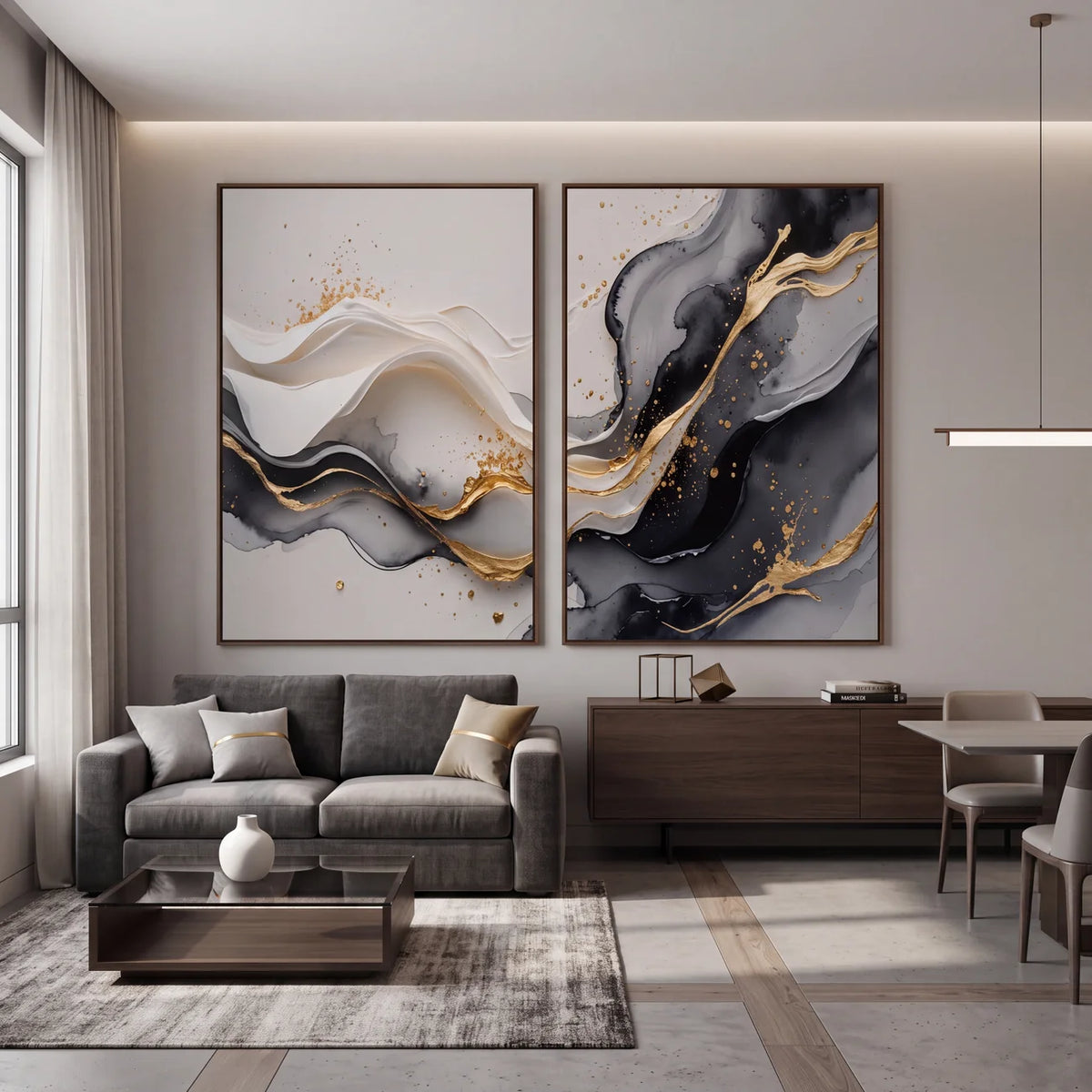 Quadro Decorativo Veios de Ônix II