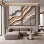 Quadro Decorativo Estratos de Marfim